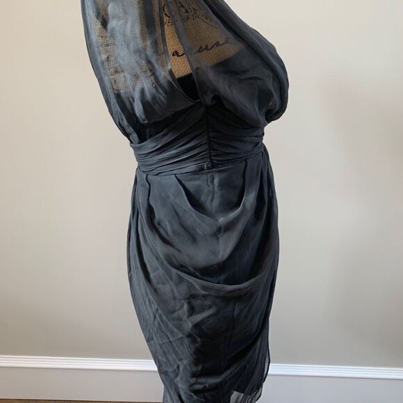 BEBE Black Silk Lined Bustier Dress Sz XS - Picture 6 of 15